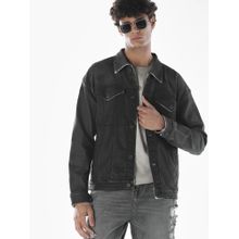 Jack & Jones Men Oversized Grey Denim Jacket