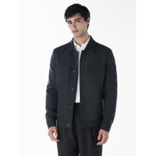Jack & Jones Men Regular Fit Navy Blue Jacket