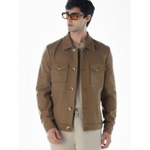 Jack & Jones Men Regular Fit Brown Jacket