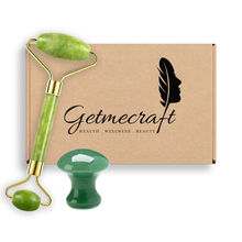 Getmecraft Jade Face Roller And Mushroom Gua Sha Facial Mass...