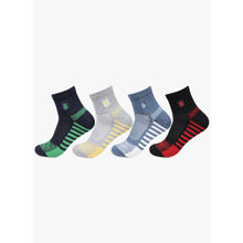 Bonjour Mens Multicoloured Ankle Socks (Pack of 4)