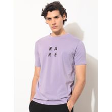 RARE RABBIT Lalyy Purple Logo Printed T-Shirt