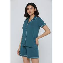 Zivame Tencel Knit Cotton Short Set - Dragonfly