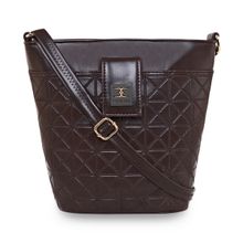 ESBEDA Brown Colour Emboss Texture Sling Bag for Women