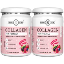 Nature's Island Collagen Skin Formula For Glow, Anti-aging And Healthy Hair - Berry Blast- Pack Of 2