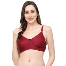Cukoo Pure Cotton Non Padded Everyday Bra - Maroon