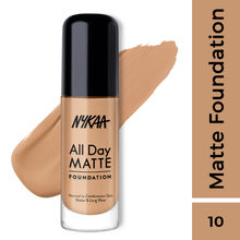 Nykaa All Day Matte Long Wear Liquid Foundation For Normal To Combination Skin - Maple 10