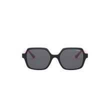 Vogue Kids Unisex UV Protected Grey Lens, Black Frame, Square Sunglasses (0VJ2006)