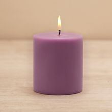 Pure Home + Living Purple Black Amber Pillar Candle - Medium