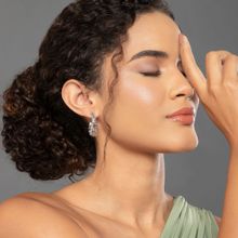 MAASHA Silver Plated Statement Earrings