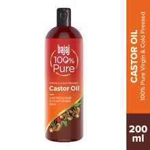 Bajaj 100% Virgin & Cold Pressed Pure Castor Hair and Skin Oil for Lusturous Shiny Hair & Moisturized Skin, Best Beauty Products