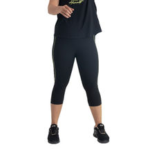 Hunnit Black Yin Yang 3/4 High Waist Women Capri Leggings