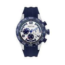Reaction Kenneth Cole White Round Dial Chronograph Watch for Men-KRWGO0070903
