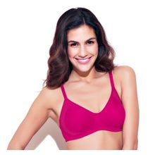 Enamor A042 Side Support Shaper Classic Bra - Supima Cotton Non-Padded Wirefree - Bearberry