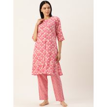 Clt.s Printed Pink Kurta & Pyjama (Set of 2)