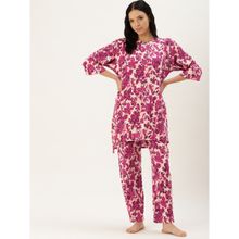 Clt.s Floral Pink Kurta & Pyjama (Set of 2)