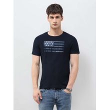 U.S. Polo Assn. Denim Co. Men's Printed Denim Legacy Navy Blue T-shirt