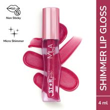 Mila Beauté Star Girl Lip Gloss With Peptides Collagen & Micro Shimmers - Twilight