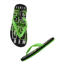 SCENTRA Men Green Printed Thong Flipflop