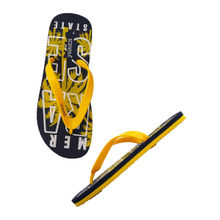 SCENTRA Men Yellow Printed Thong Flipflop