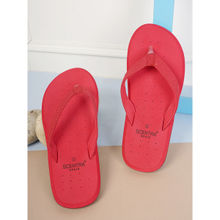 SCENTRA Men Red Perforated Thong Flipflop