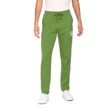 U.S. POLO ASSN. Men Green Iyao Comfort Fit Solid Cotton Polyester Track Pants
