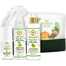Mom & World Mosquito Repellent Body Roll On + Room Spray + Baby Lotion With Pouch