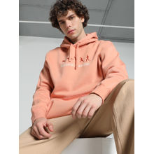 Puma Club De Course Fleece Relaxed Fit Peach Hoodie