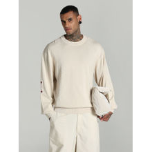 Puma PALAIS ARTISAN Men White Crew-Neck Boxy Fit Sweatshirt
