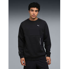 Puma TECH Men Black Relaxed Crew Sweatshirt