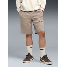 Puma Men Beige Essential Comfort Zippered Jersey Shorts