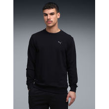 Puma Essentials Logo Men Black Regular Fit Crew Neck Sweatshirt
