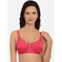 Mod & Shy Non-Padded Non Wired Mesh Net Minimizer Bra - Pink