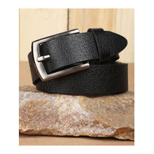 KASTNER Men Textured Formal Leather Belt - Black