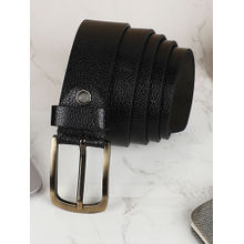 KASTNER Men Textured Formal Leather Belt - Black