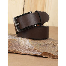KASTNER Men Textured Formal Leather Belt - Brown