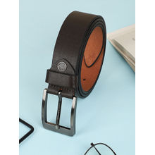 KASTNER Men Textured Formal Leather Belt - Brown