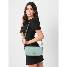 Caprese Women Blue Riko Solid Sling Bag (L)