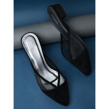 ROCIA By Regal Black Women Block Heel Mules