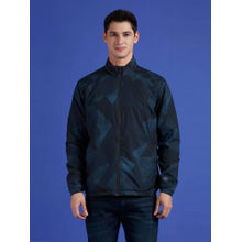 Pepe Jeans Black Abstract Print Full Sleeve Lightweight Jacket