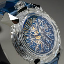 GaGa MILANO Automatic Watch Blue Dial Crystal Skeleton Watch For Unisex-8060CY03SGSRBL0 (M)