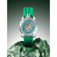 GaGa MILANO Automatic Watch Green Dial Crystal Skeleton Watch For Unisex-8060CY04SGSYGR0 (M)