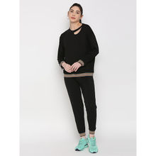 Tuna London Black Solid Chic Tracksuit (Set of 2)