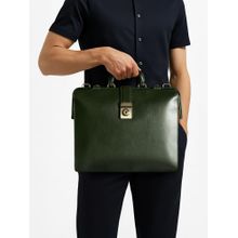 Hidesign Patagonia 01 Men Olive Briefcase with Detachable Strap (L)