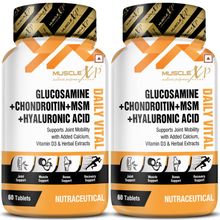 MuscleXP Glucosamine + Chondroitin + Msm + Hyaluronic Acid Daily Vital - For Joint Mobility