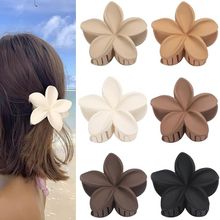 Bronson Professional 6 Pcs Hair Claw Clips Small Matte Flower Hair Clutcher multicolor