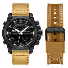 Reaction Kenneth Cole Men Black Dial Watch with Straps (KRWGP0069904) (M)