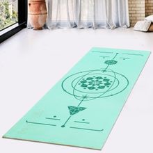 OBSESSIONS Printed Yoga Mat with Carrying Strap Light Green