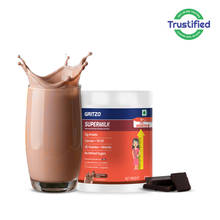 Gritzo Supermilk Growth+ 13G Protein Powder For 13+Y Girls - Double Chocolate