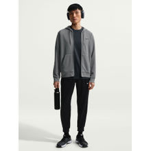 Nike Hyverse Men Grey Dri-Fit Uv Fleece Full-Zip Hoodie